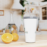 UNCC Plastic Tumbler with Straw