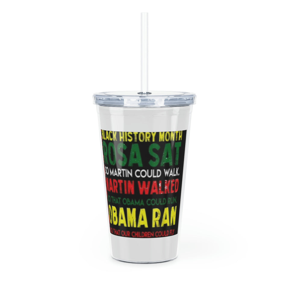 Celebrating Black History Month Plastic Tumbler with Straw