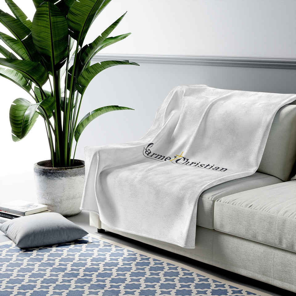 Carmel Christian Velveteen Plush Blanket