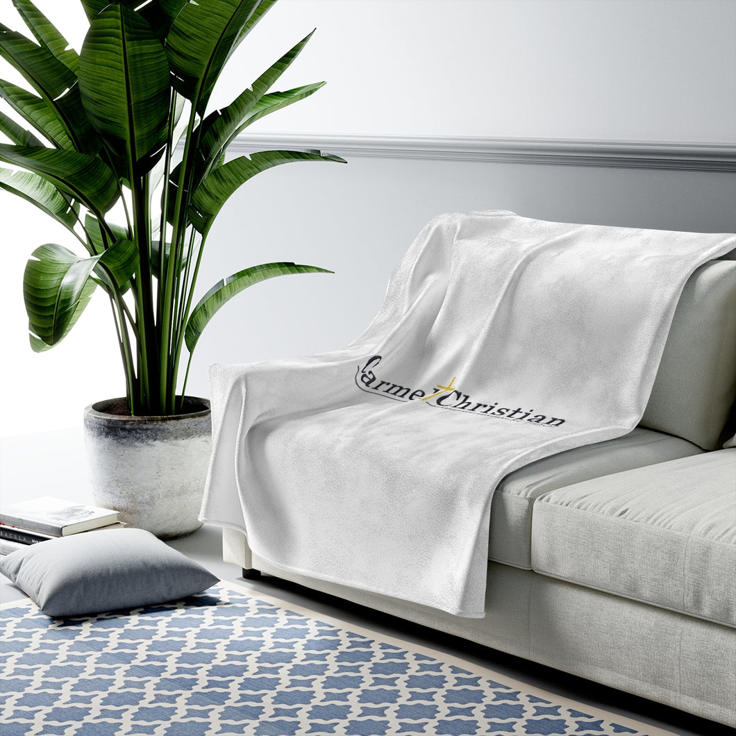 Carmel Christian Velveteen Plush Blanket