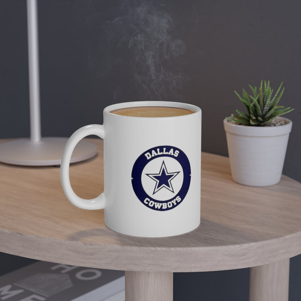 Dallas Cowboys White Mug, 11oz