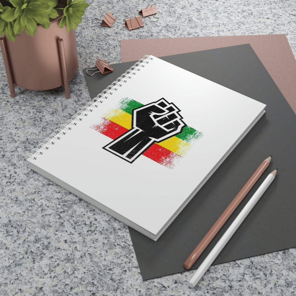 Black Fist Spiral Notebook