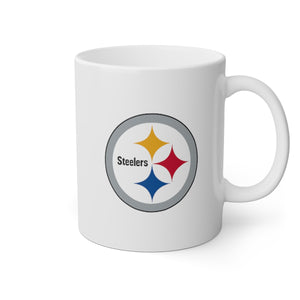 Pittsburgh Steelers White Mug, 11oz