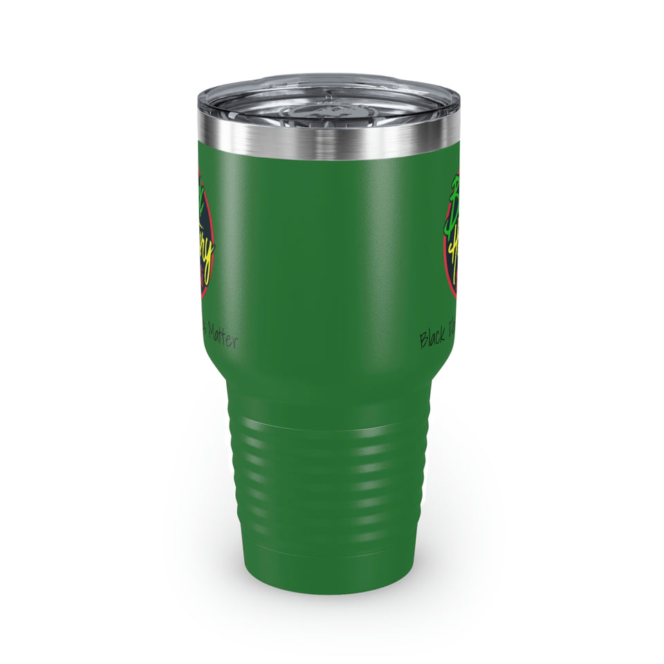 Black Electricians Matter Ringneck Tumbler, 30oz