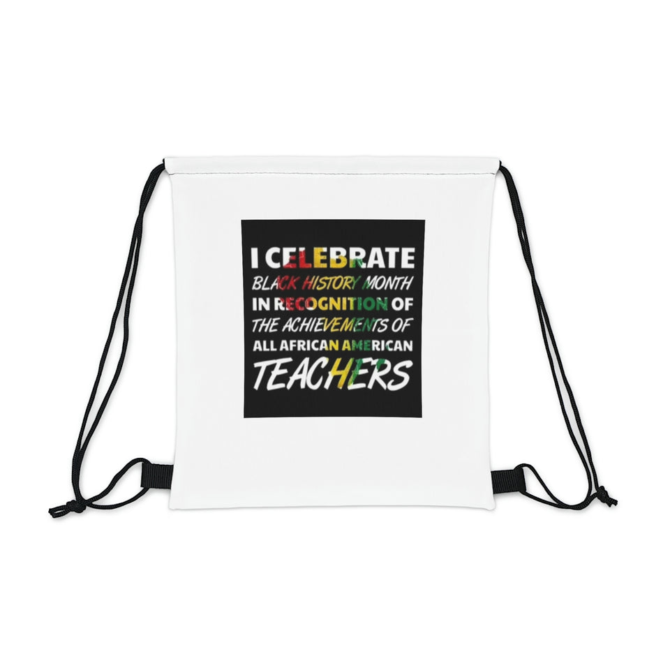 I Celebrate Outdoor Drawstring Bag