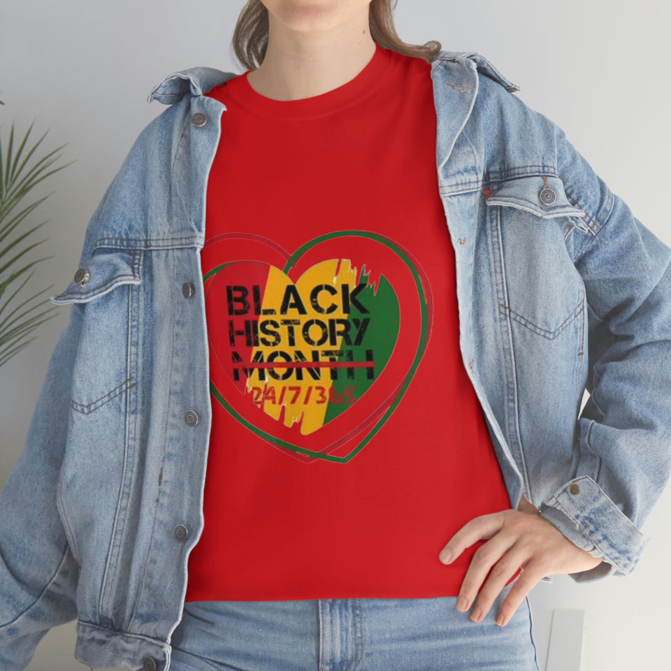 Black History 24/7/365 Cotton Tee