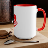 Delta Sigma Theta Sorority Two-Tone Coffee Mugs, 15oz