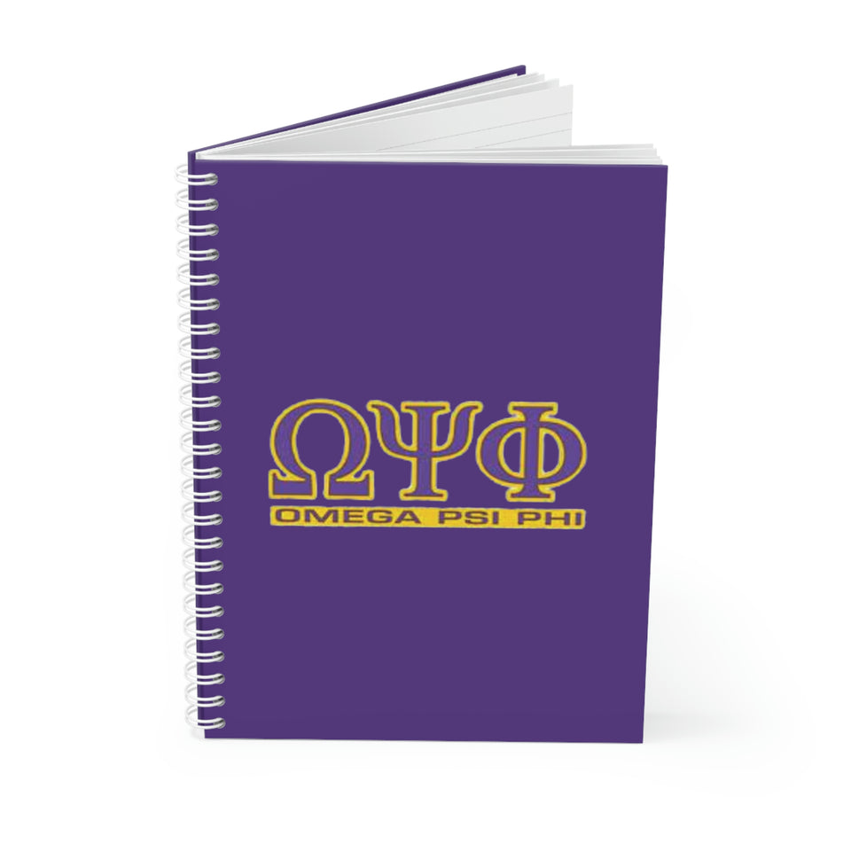 Omega Psi Phi Spiral Notebook