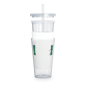 Mountain Island Charter School Plastic Tumbler with Straw