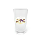 Omega Psi Phi Pint Glass, 16oz