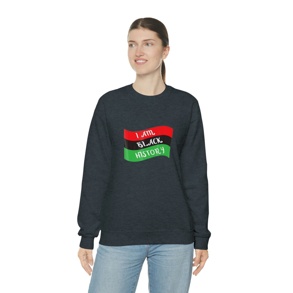 I Am Black History Unisex Heavy Blend™ Crewneck Sweatshirt
