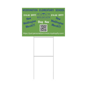 Weddington Elementary School Plastic Yard Sign