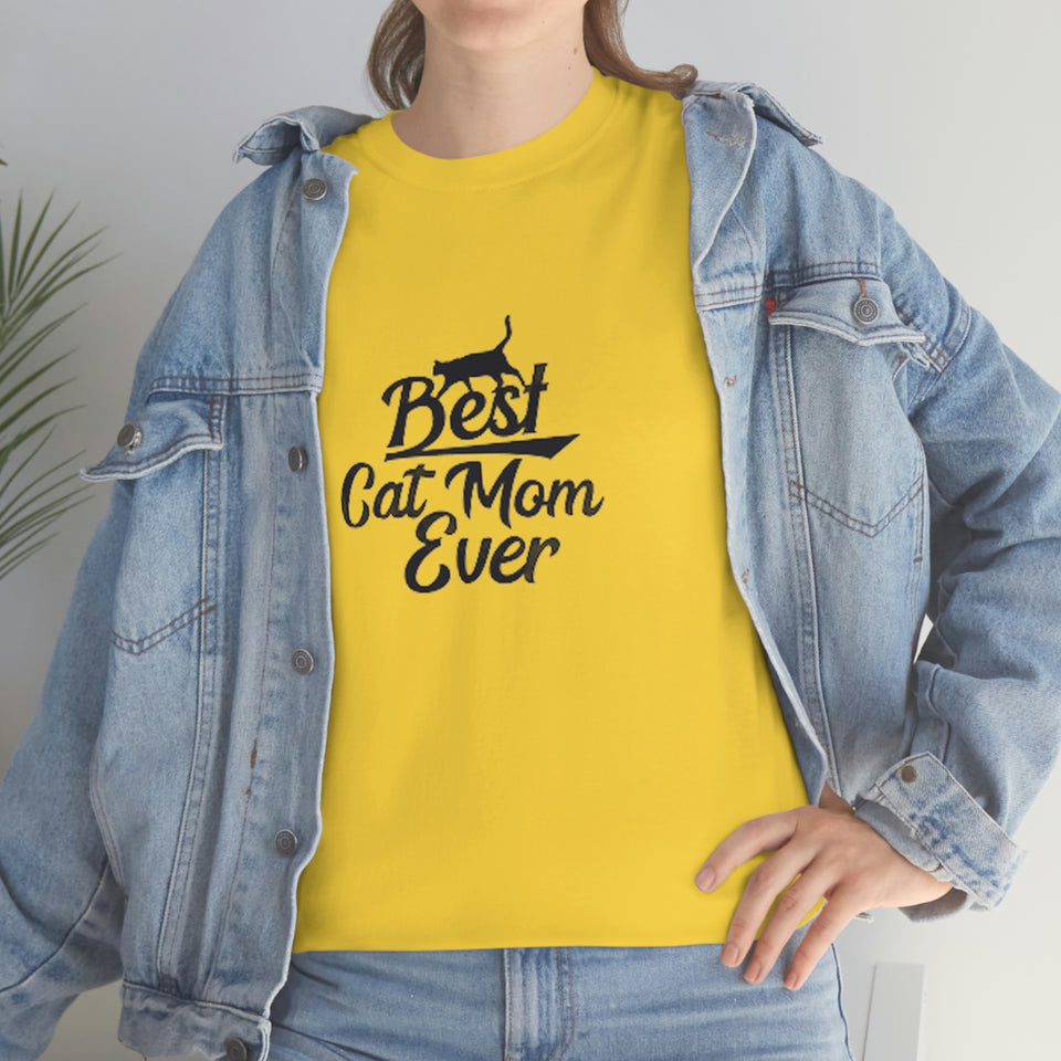 Best Cat Mom Ever Unisex Heavy Cotton Tee