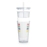 I'm Black Every Month Week Day Plastic Tumbler with Straw