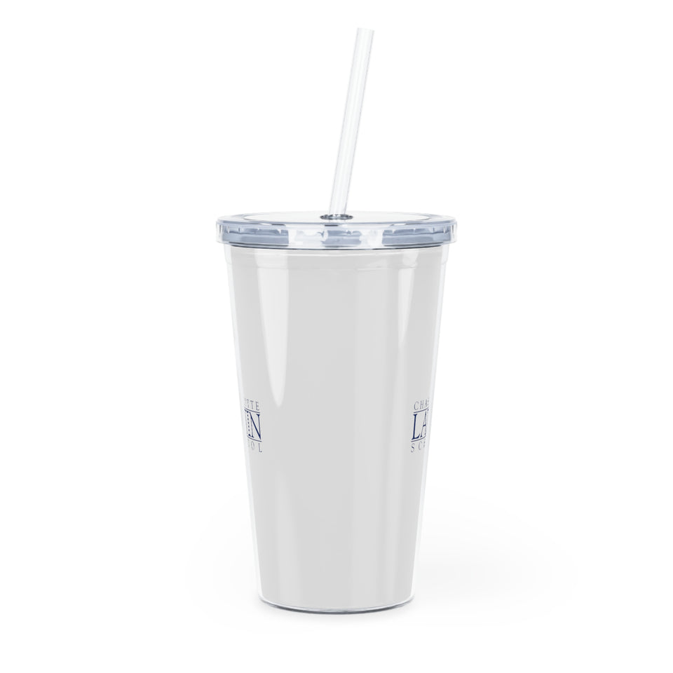 Charlotte Latin Plastic Tumbler with Straw