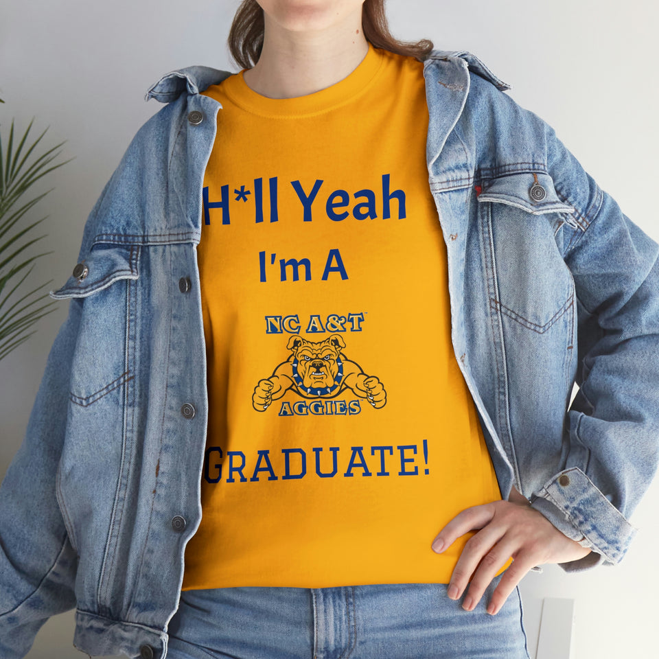 H*ll Yeah! NCAT Senior Unisex Heavy Cotton Tee