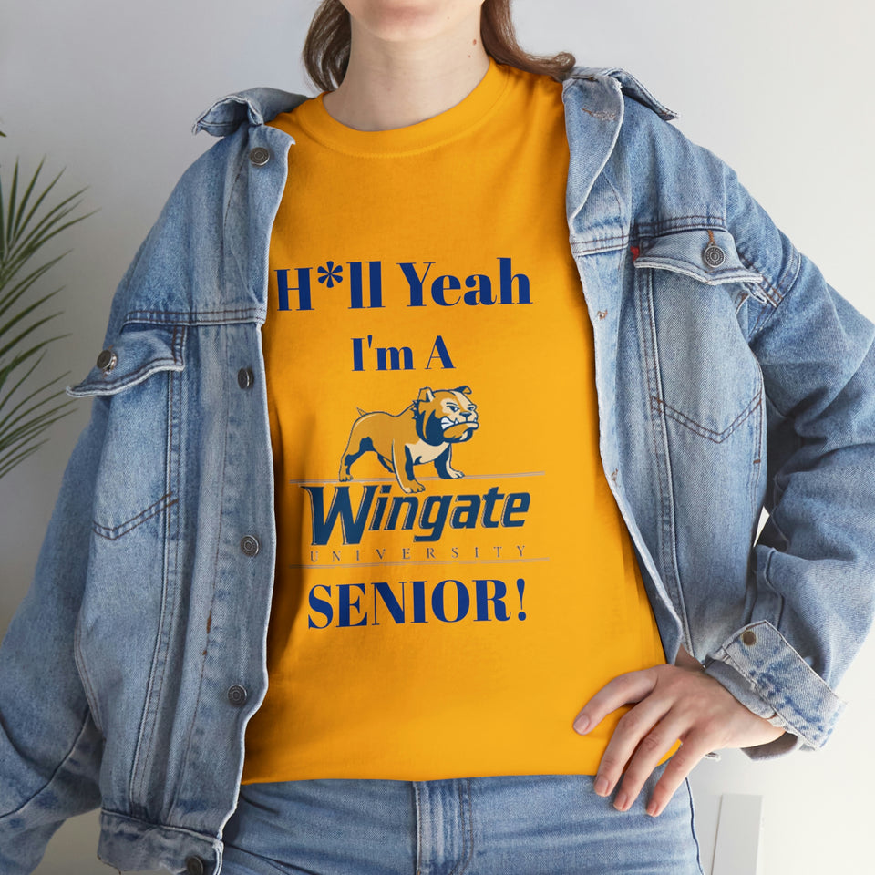 H*ll Yeah Wingate University Senior Unisex Heavy Cotton Tee