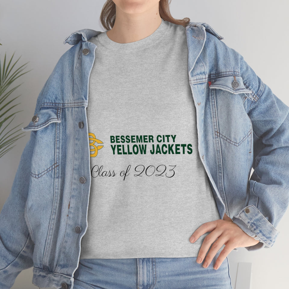 Bessemer City Yellow Jackets Class of 2023 Unisex Heavy Cotton Tee