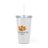 Clemson University Mom Tumbler with Straw