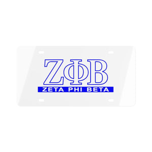 Zeta Phi Beta License Plate