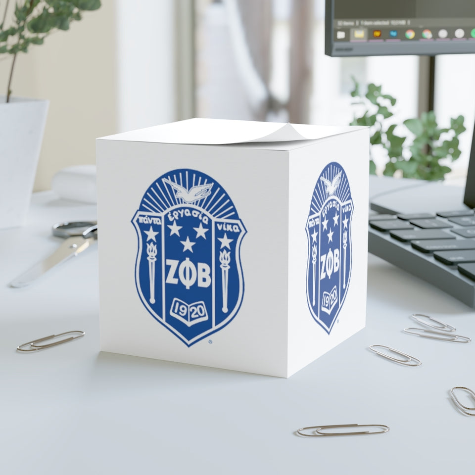 Zeta Phi Beta Note Cube