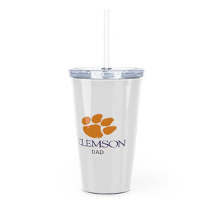 Clemson University Dad Tumbler with Straw