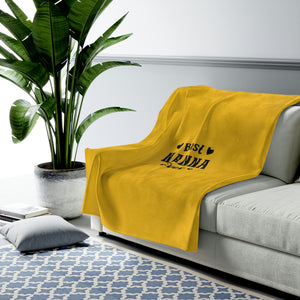 Best Nanna Ever Velveteen Plush Blanket