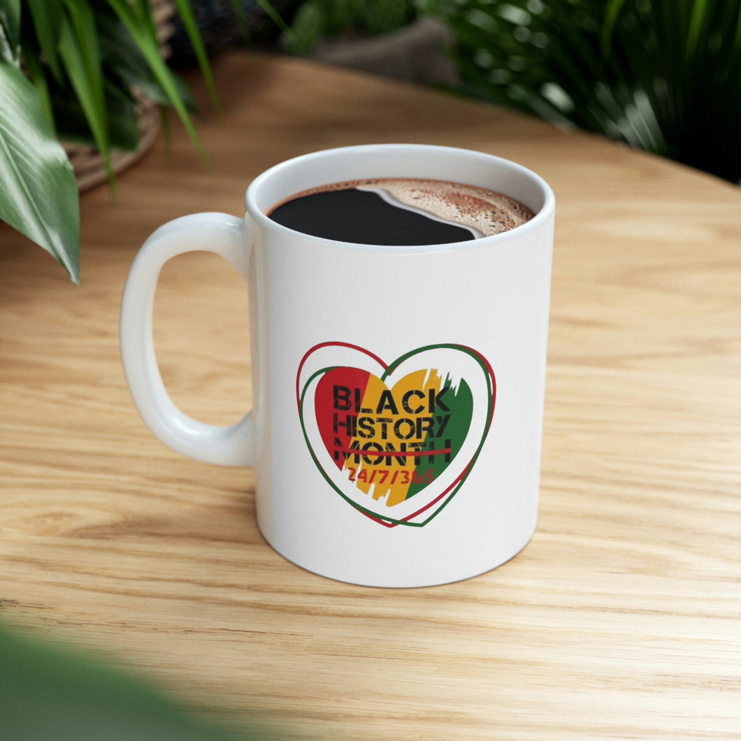 Black History 24/7/365 Ceramic Mug 11oz