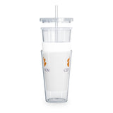 Clemson University Dad Tumbler with Straw