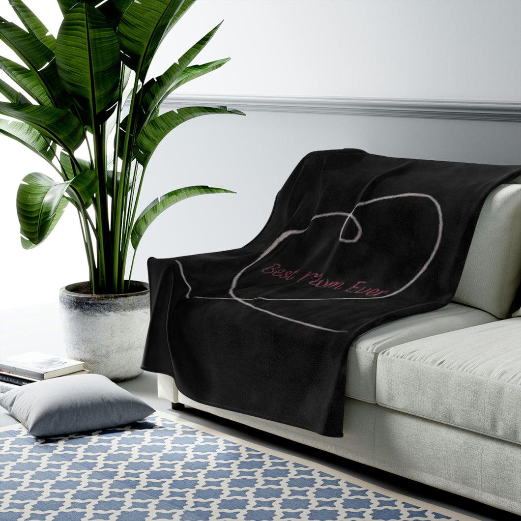Best Mom Ever Velveteen Plush Blanket