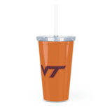 Virginia Tech Plastic Tumbler with Straw