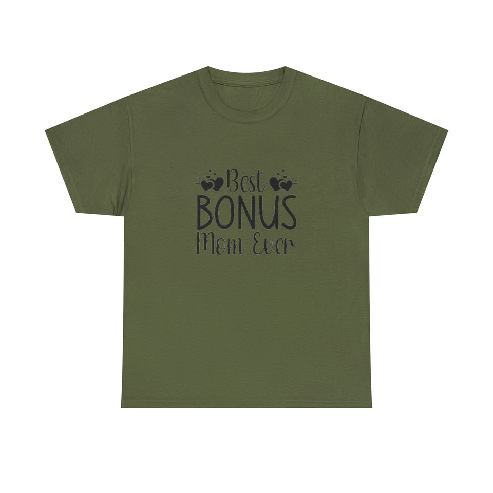 Best Bonus Mom Ever Unisex Heavy Cotton Tee