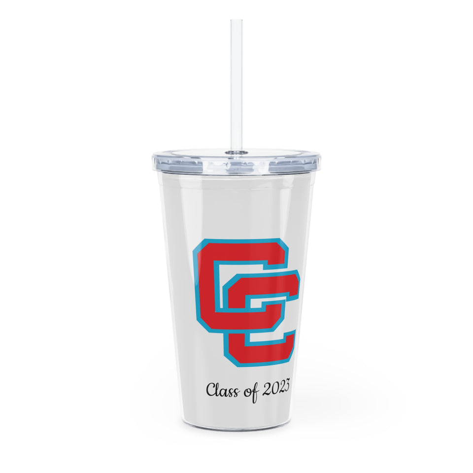 Charlotte Catholic Class of 2023 Plastic Tumbler with Straw