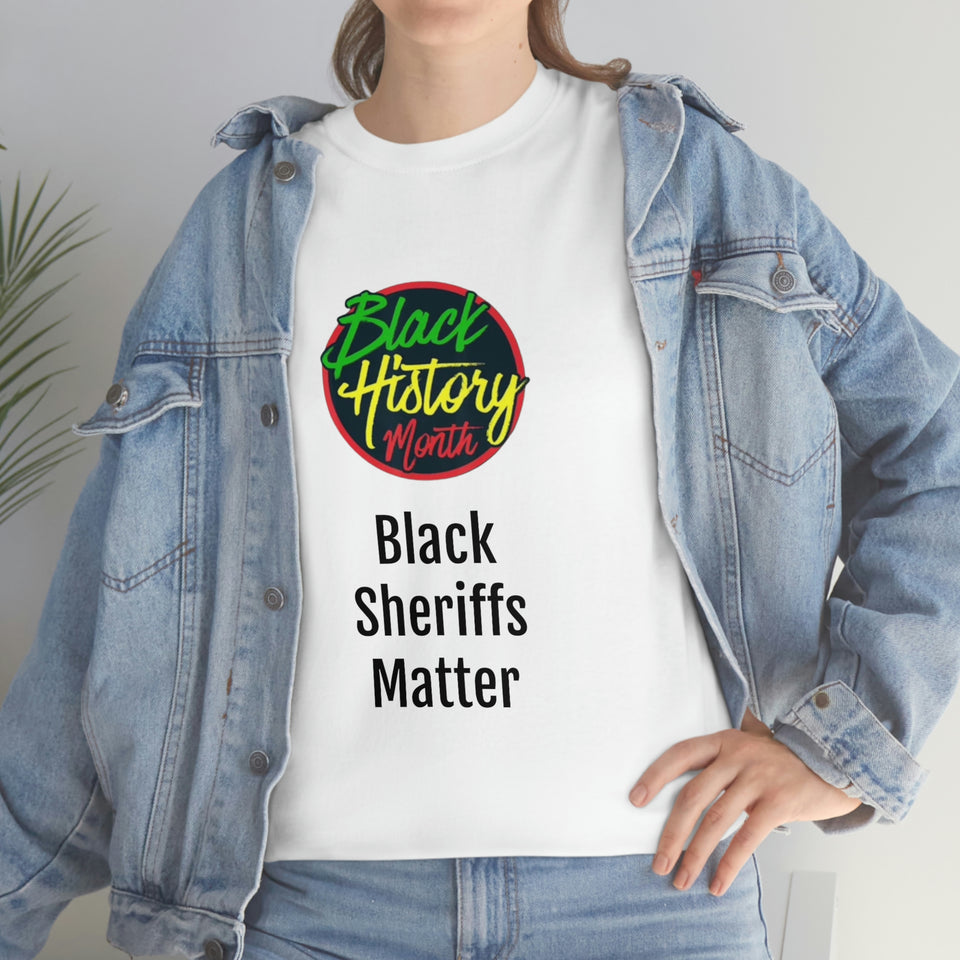 Black Sheriffs Matter Cotton Tee