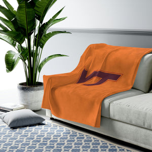 Virginia Tech Velveteen Plush Blanket