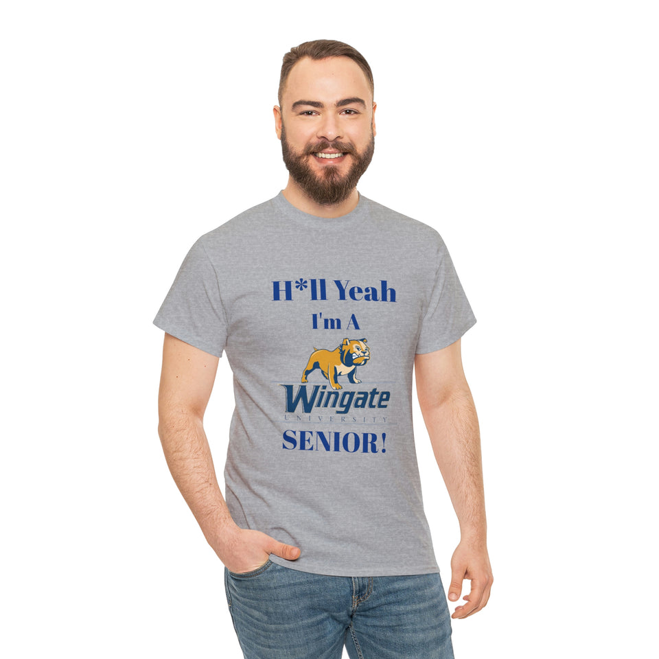H*ll Yeah Wingate University Senior Unisex Heavy Cotton Tee