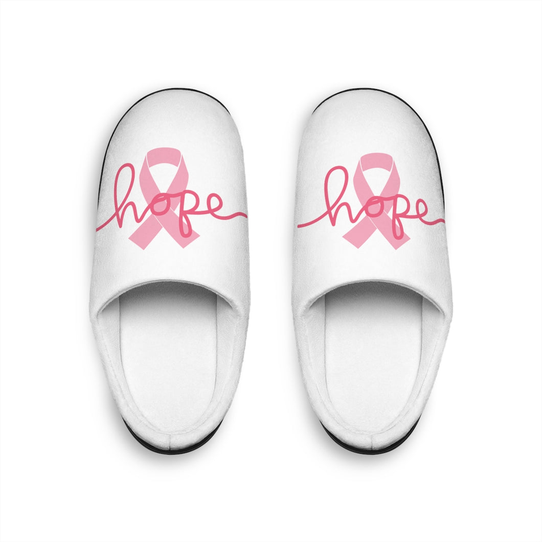 Breast Cancer Awareness HOPE Women's Indoor Slippers