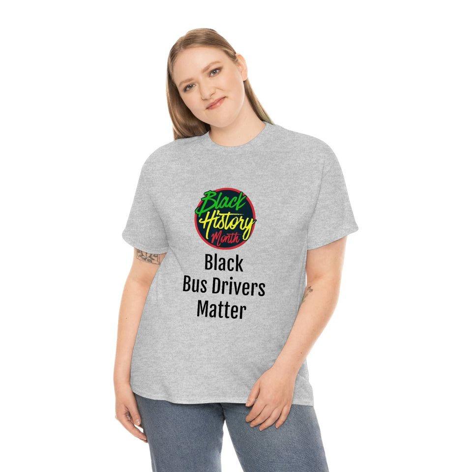 Black Bus Drivers Matter Cotton Tee