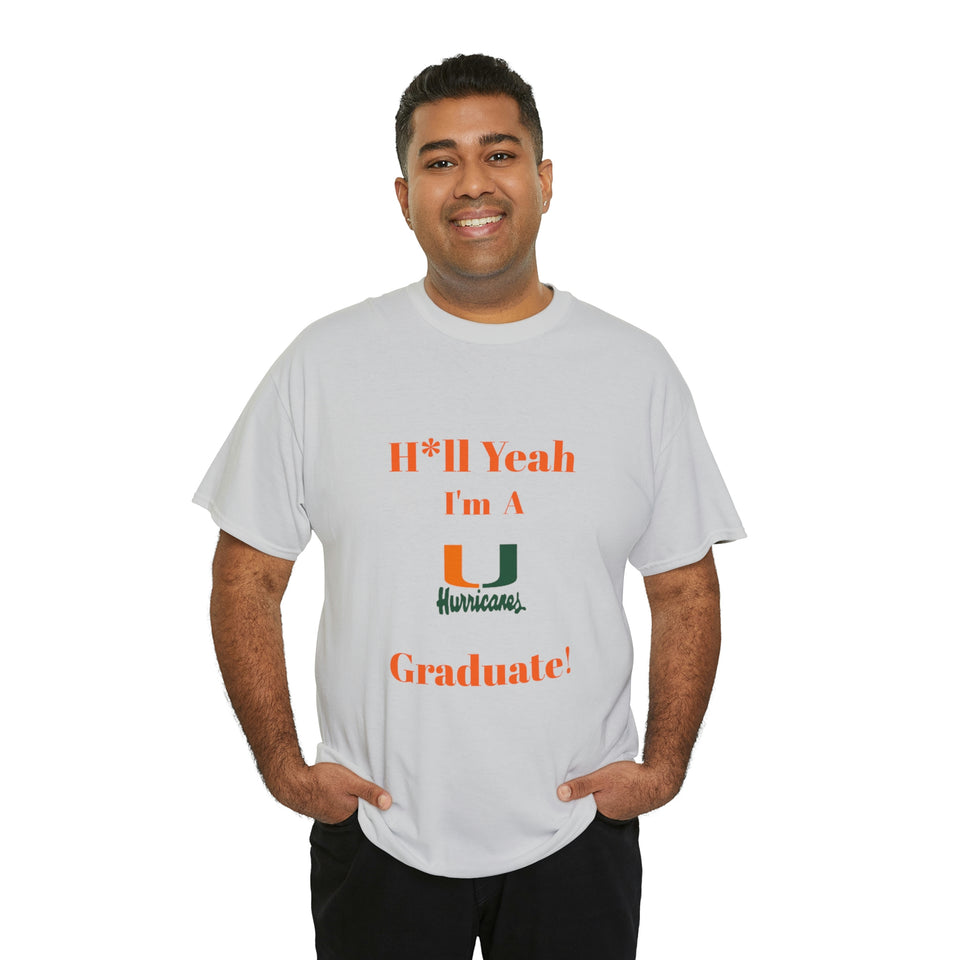 H*ll Yeah Miami Hurricanes Unisex Heavy Cotton Tee