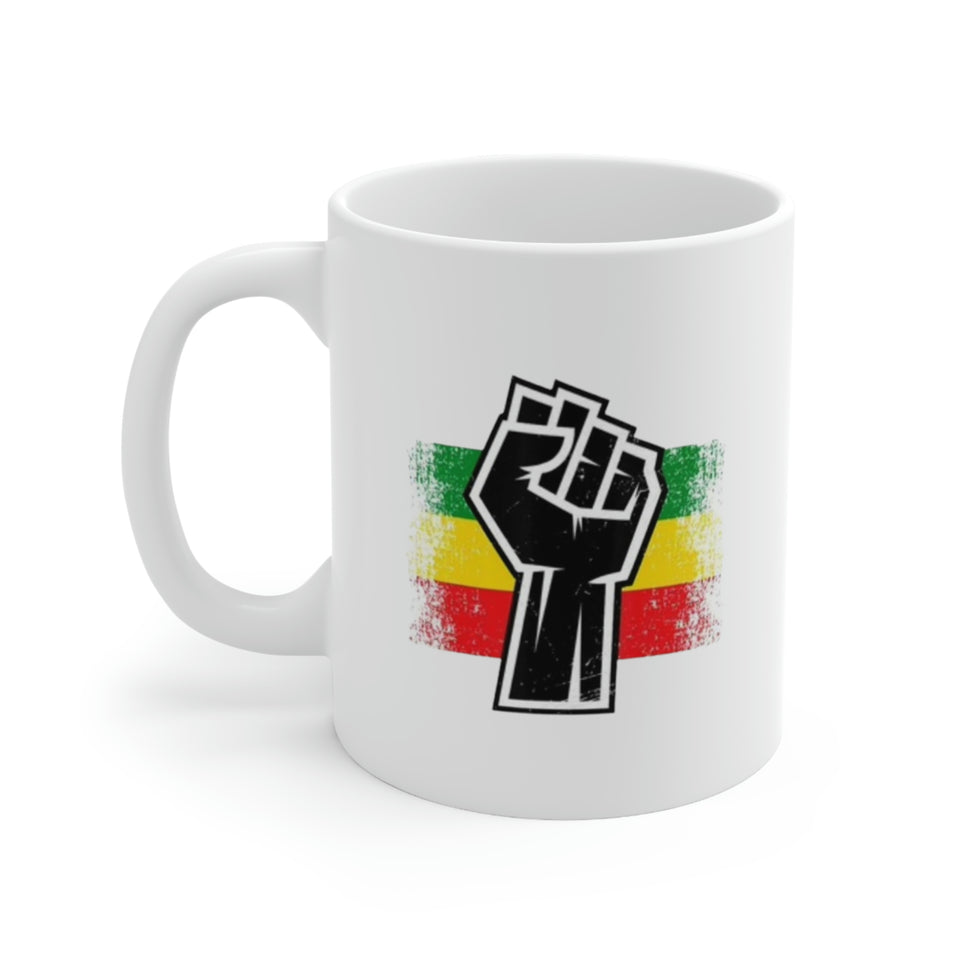 Black Fist Ceramic Mug 11oz