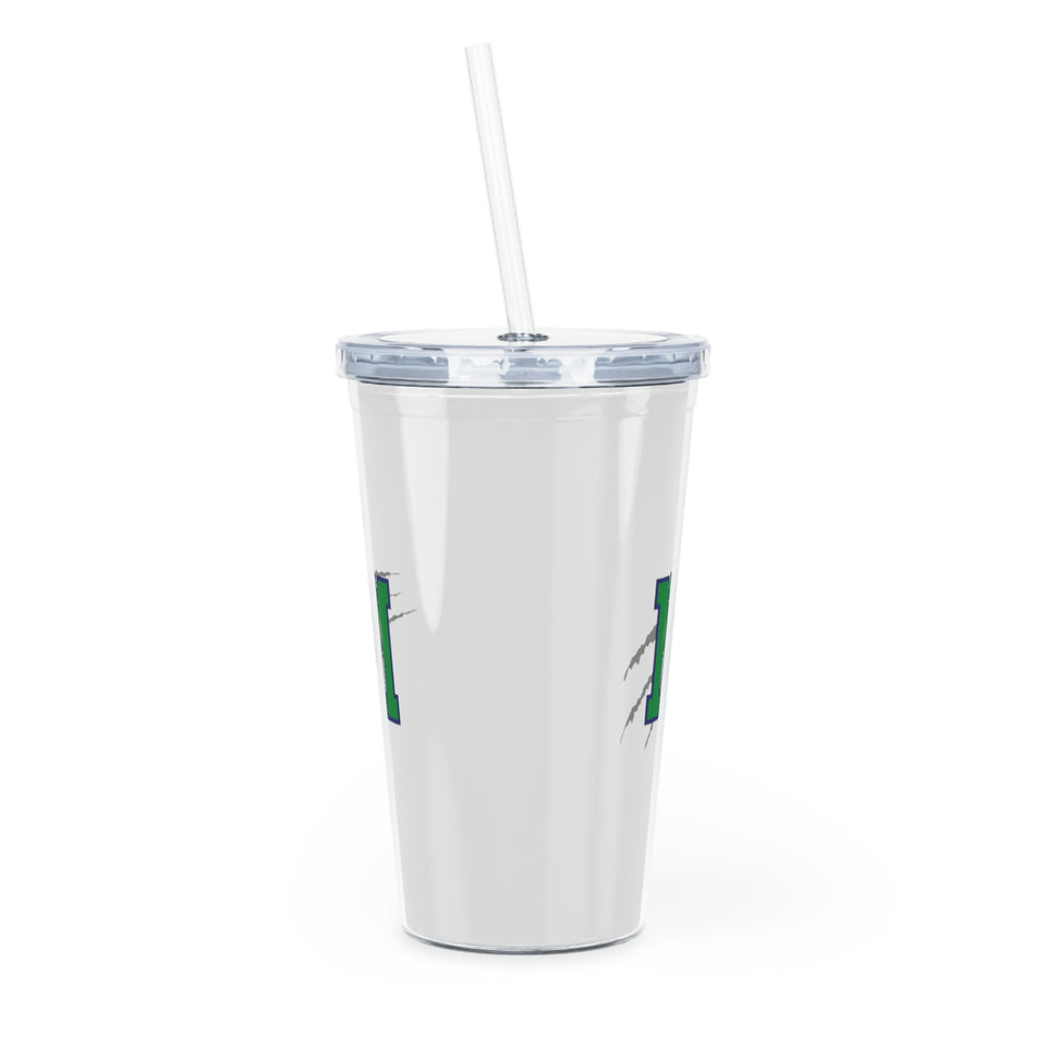 Mountain Island Charter School Plastic Tumbler with Straw