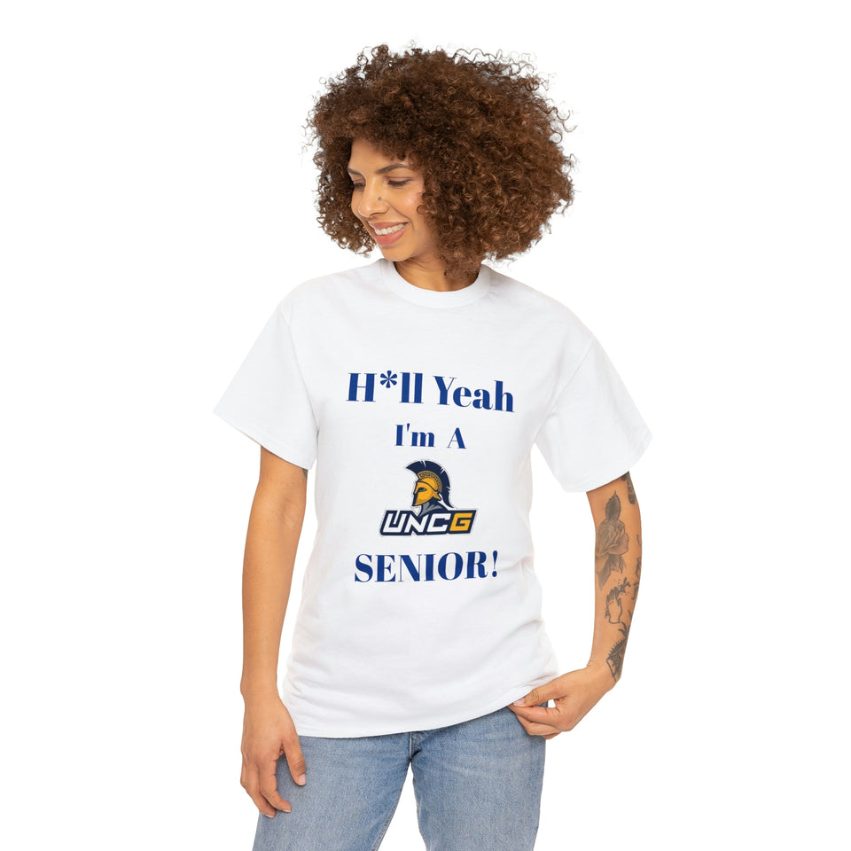 H*ll Yeah! UNCG Senior Unisex Heavy Cotton Tee