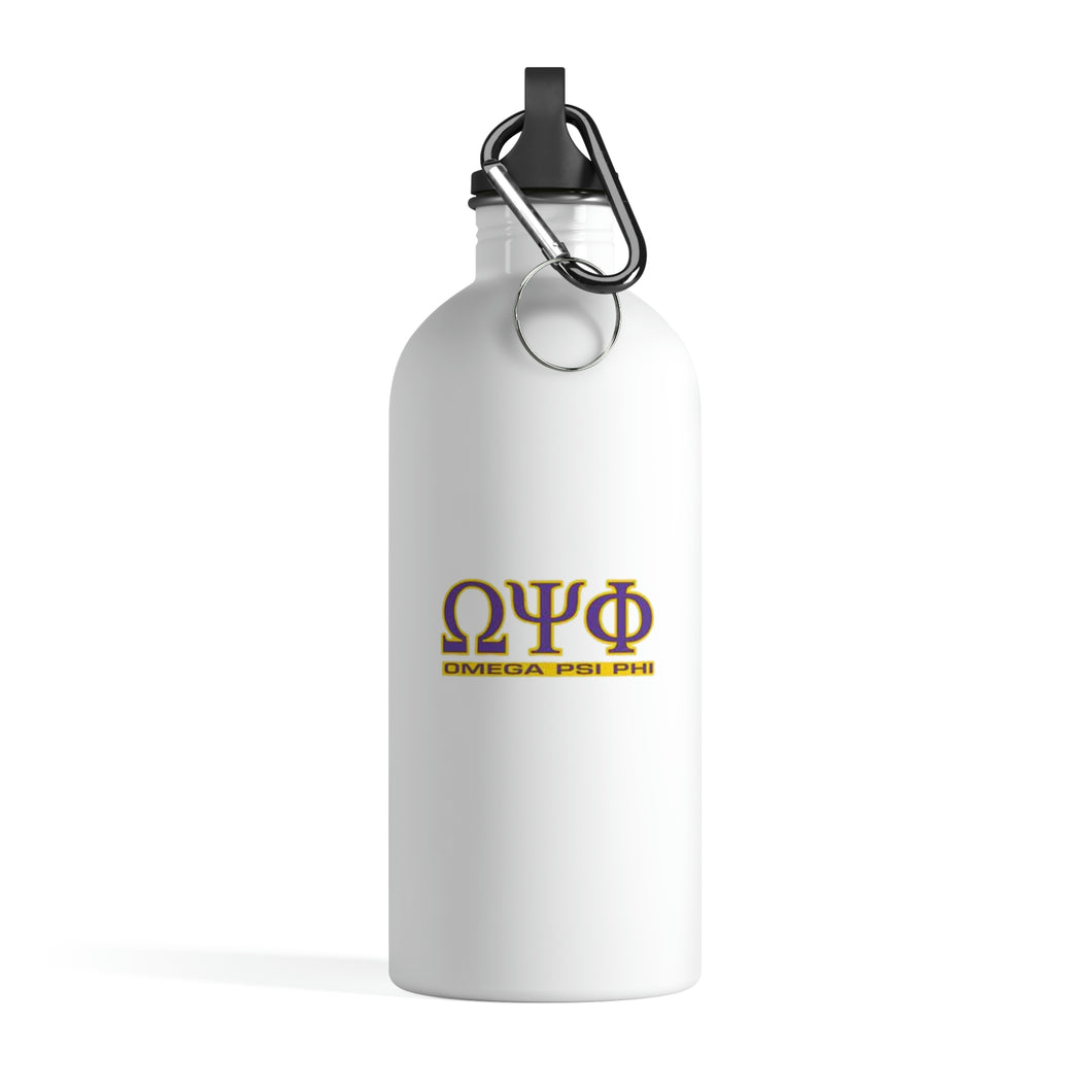 Omega Psi Phi Stainless Steel Water Bottle
