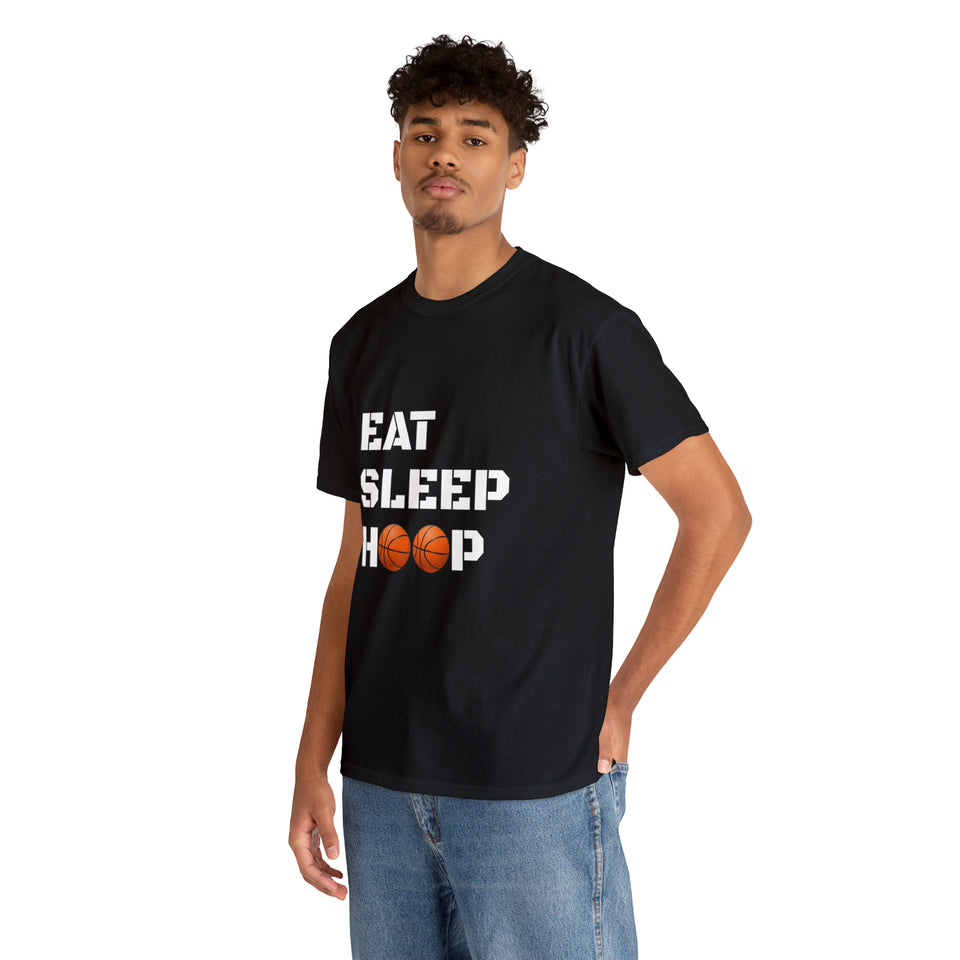 Eat Sleep Hoop Unisex Heavy Cotton Tee