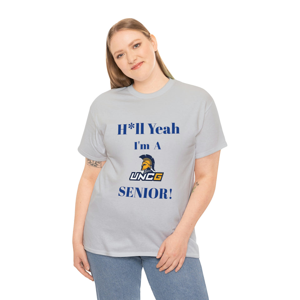 H*ll Yeah! UNCG Senior Unisex Heavy Cotton Tee