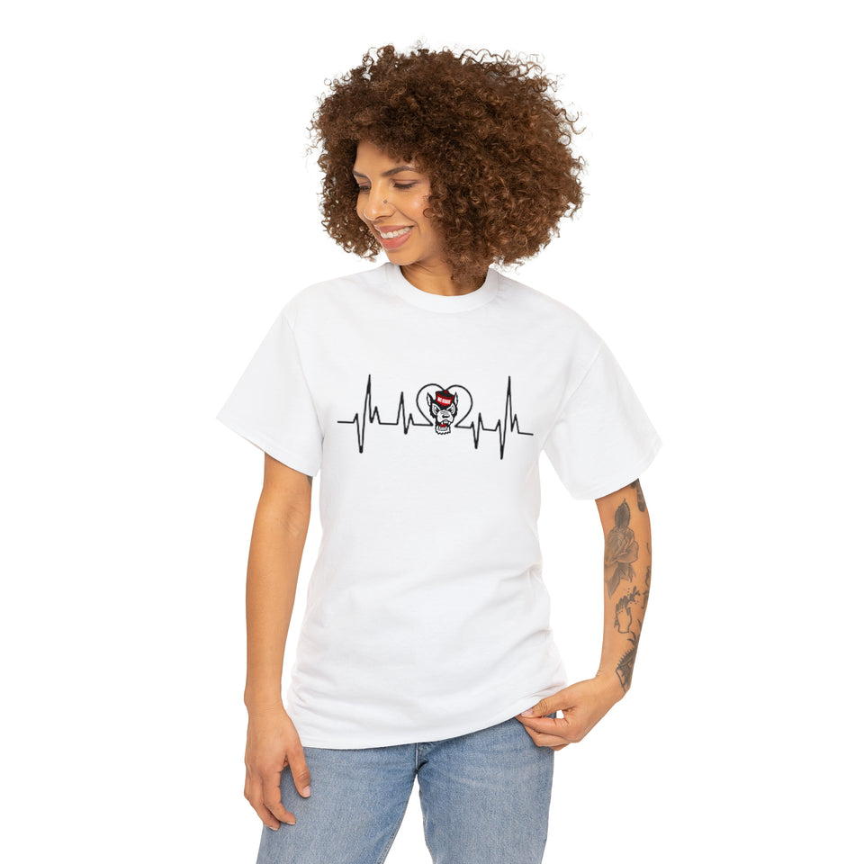 North Carolina State University Heartbeat Unisex Heavy Cotton Tee