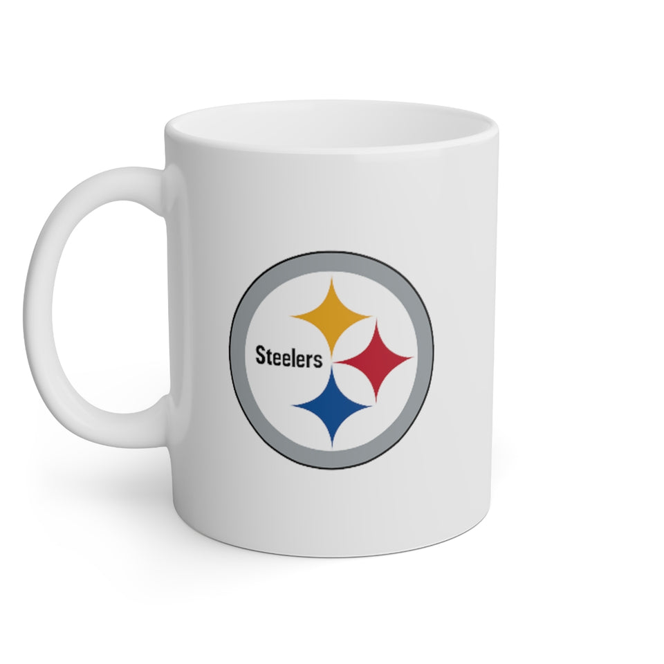 Pittsburgh Steelers White Mug, 11oz