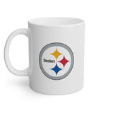 Pittsburgh Steelers White Mug, 11oz