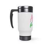 AKA Forever Stainless Steel Travel Mug with Handle, 14oz