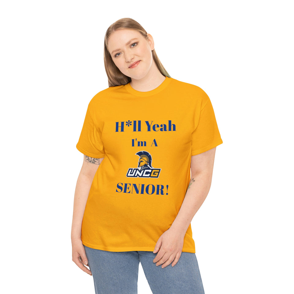 H*ll Yeah! UNCG Senior Unisex Heavy Cotton Tee